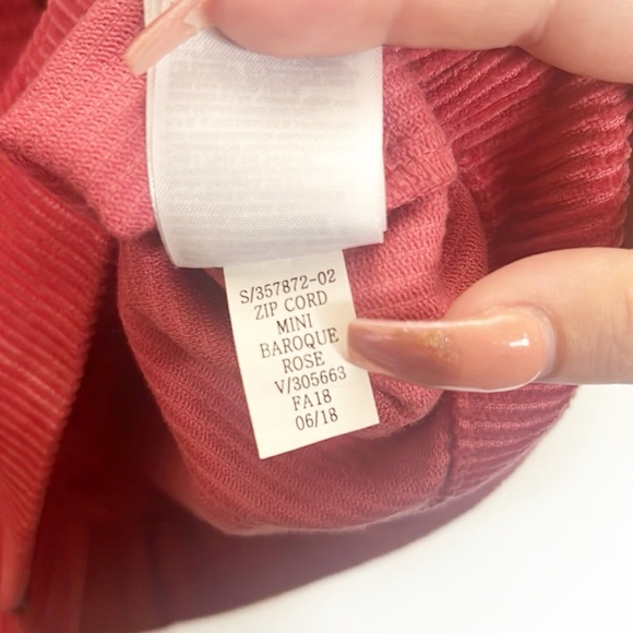 Gap Gold Zip Cord Cotton Corduroy Baroque Rose Mini Skirt - Picture 7 of 9